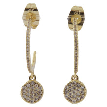 Cargar imagen en el visor de la galería, Arete arracada dije redondo y circonia