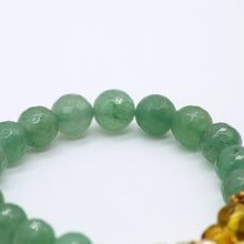 Load image into Gallery viewer, Amber and Aventurine bracelet with Tree of Life pendant.