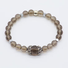 Cargar imagen en el visor de la galería, Pulsera de Cuarzo Ahumado y Hematita.
