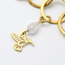 Cargar imagen en el visor de la galería, Collar largo cadena y Cuarzo Transparente. Aretes a juego incluídos.