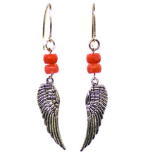 Load image into Gallery viewer, Coral earring with Wings.