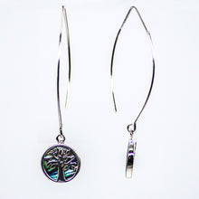 Load image into Gallery viewer, Tree of Life and sea shell earring.