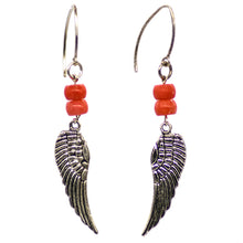 Load image into Gallery viewer, Coral earring with Wings.