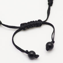 Cargar imagen en el visor de la galería, Pulsera 7 chakras. Piedras semipreciosas y Plata. Negra