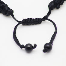 Cargar imagen en el visor de la galería, Pulsera 7 chakras. Piedras semipreciosas y Plata. Negra