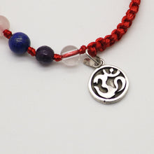 Cargar imagen en el visor de la galería, Pulsera 7 chakras. Piedras semipreciosas y Plata. Roja