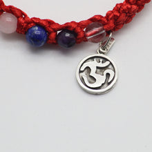 Cargar imagen en el visor de la galería, Pulsera 7 chakras. Piedras semipreciosas y Plata. Roja
