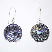 Load image into Gallery viewer, Lotus Flower and sea shell earring.