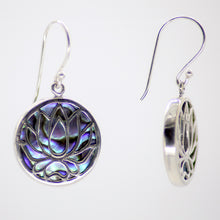 Load image into Gallery viewer, Lotus Flower and sea shell earring.