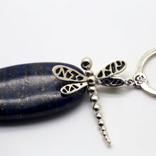 Load image into Gallery viewer, Lapis Lazuli Pendant with Dragonfly and OM symbol