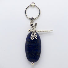 Load image into Gallery viewer, Lapis Lazuli Pendant with Dragonfly and OM symbol