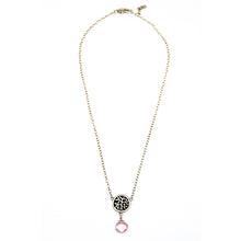 Cargar imagen en el visor de la galería, Collar de cadena con dije de Árbol de la Vida y Cuarzo Rosa.