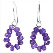 Load image into Gallery viewer, Amethyst loop earring.