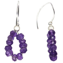 Load image into Gallery viewer, Amethyst loop earring.