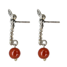 Load image into Gallery viewer, Dragonfly earring with Carnelian.