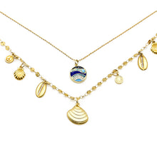 Cargar imagen en el visor de la galería, Collar de cadena doble con dijes pequeños.