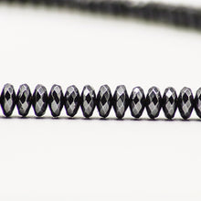 Cargar imagen en el visor de la galería, Collar de Hematita con dije de Calcedonia y Hematita.