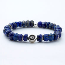 Load image into Gallery viewer, Lapis Lazuli bracelet with star charm.