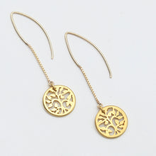 Load image into Gallery viewer, Long earring with Tree of Life.