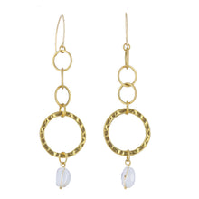 Cargar imagen en el visor de la galería, Collar largo cadena y Cuarzo Transparente. Aretes a juego incluídos.