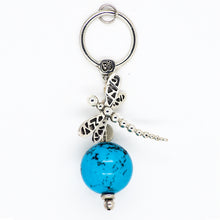 Load image into Gallery viewer, Turquoise Pendant with Dragonfly and OM symbol
