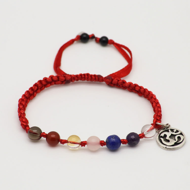 Energy balancing bracelet with gemstones for 7 Chakras