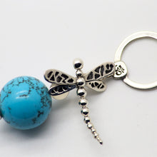 Load image into Gallery viewer, Turquoise Pendant with Dragonfly and OM symbol
