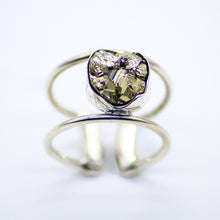 Load image into Gallery viewer, Pyrite double Adjustable hoop ring.
