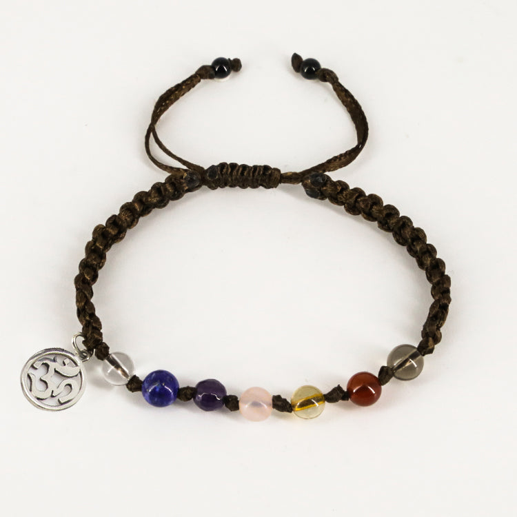 Energy balancing bracelet with gemstones for 7 Chakras